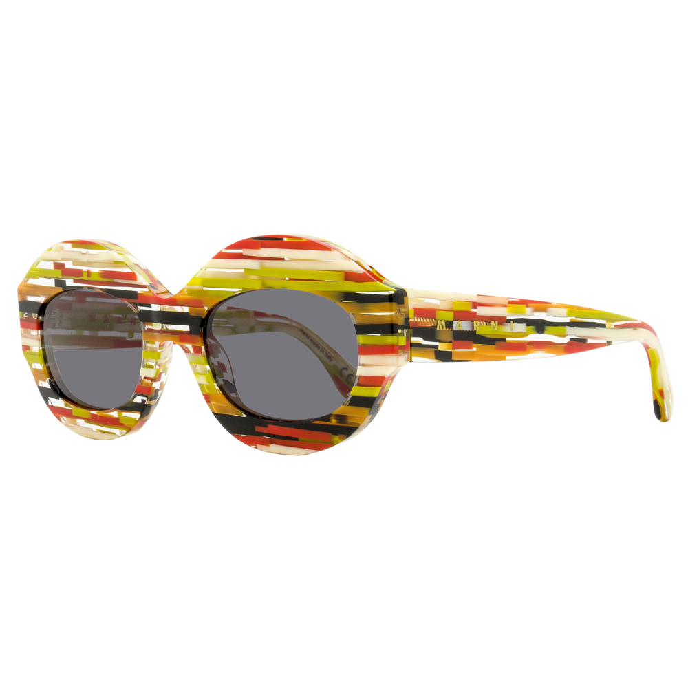 Marni Oval Sunglasses Ik Kil Cenote VJU Spacey Stripey 54mm